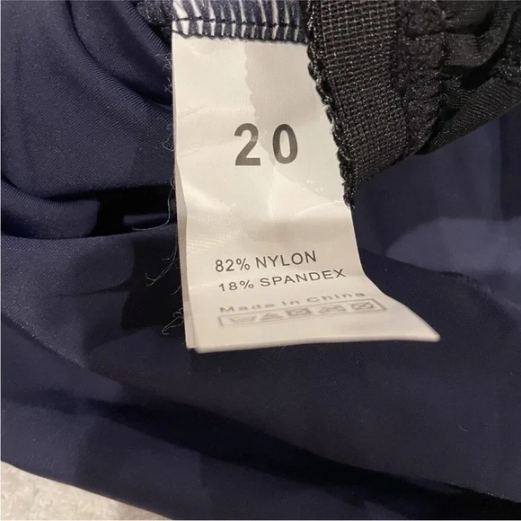 Women’s Tankini Bathing Suit Swimsuit Top only Navy Blue Size 20 NWOT - Picture 2 of 7